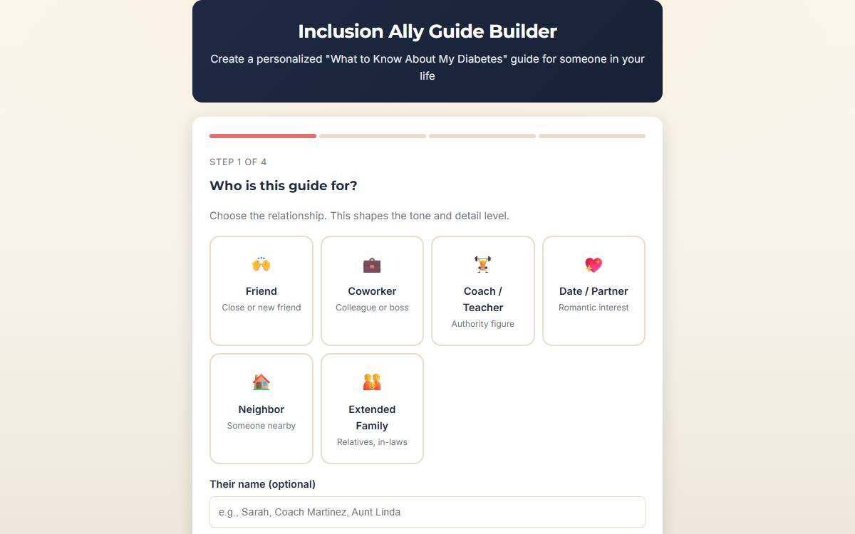 Inclusion Ally Guide Builder screenshot