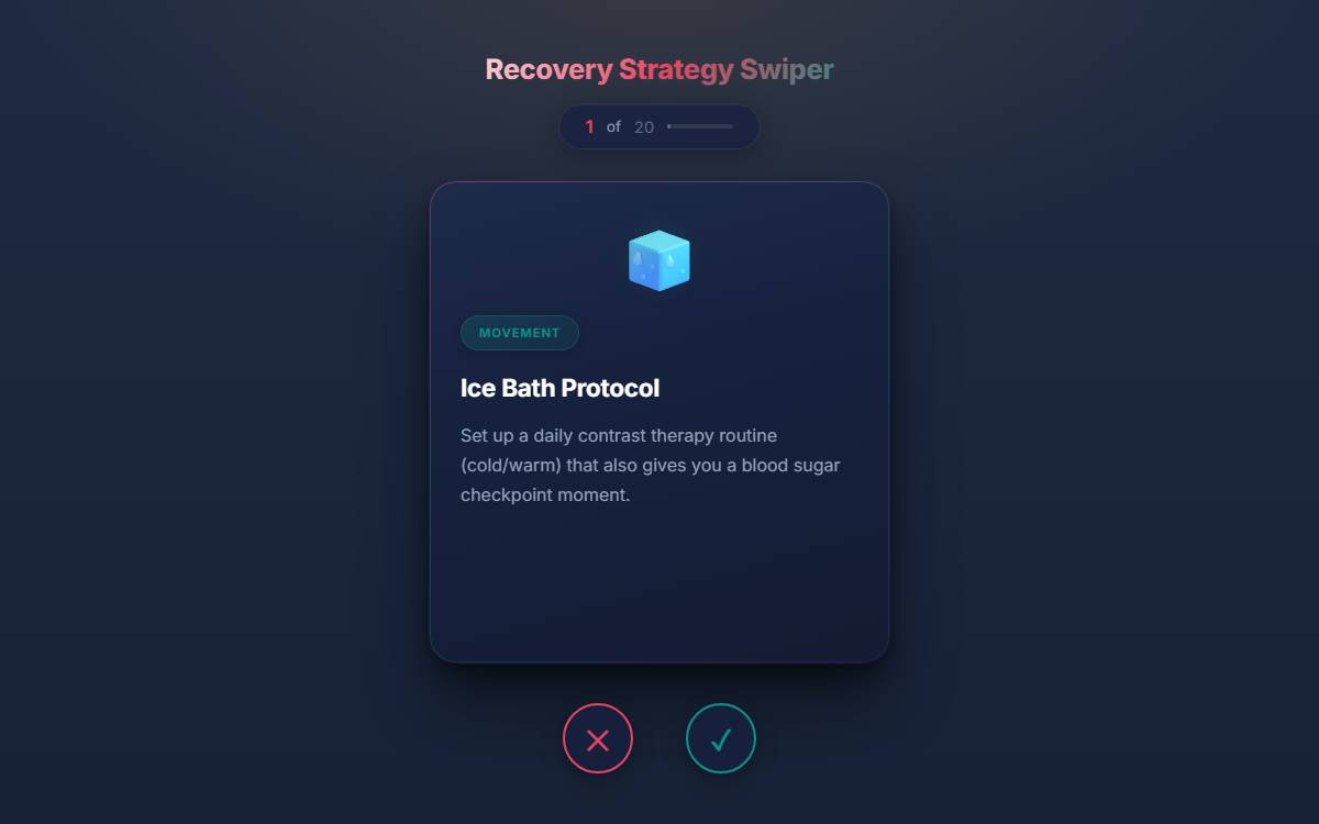 Recovery Strategy Swiper screenshot