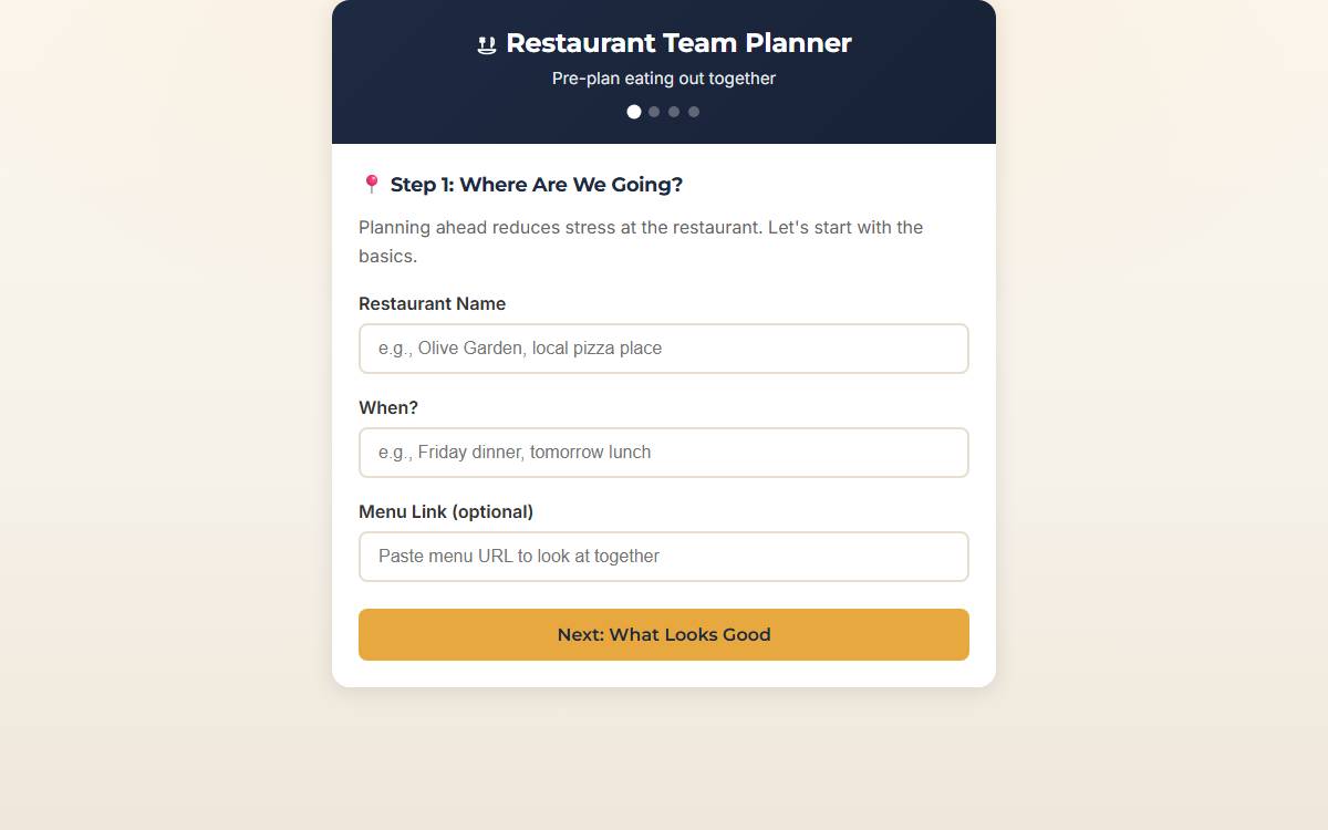 Restaurant Team Planner screenshot