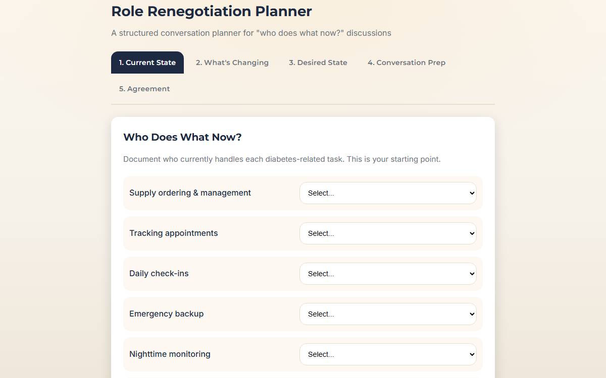 Role Renegotiation Planner screenshot