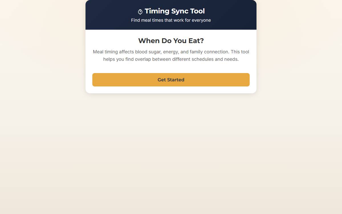 Timing Sync Tool screenshot